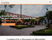 Tablet Screenshot of mazatlanrealty.com